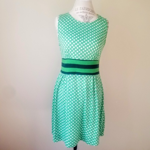 Free People | Green Polka Dot Open Back Sun Dress - Picture 2 of 8